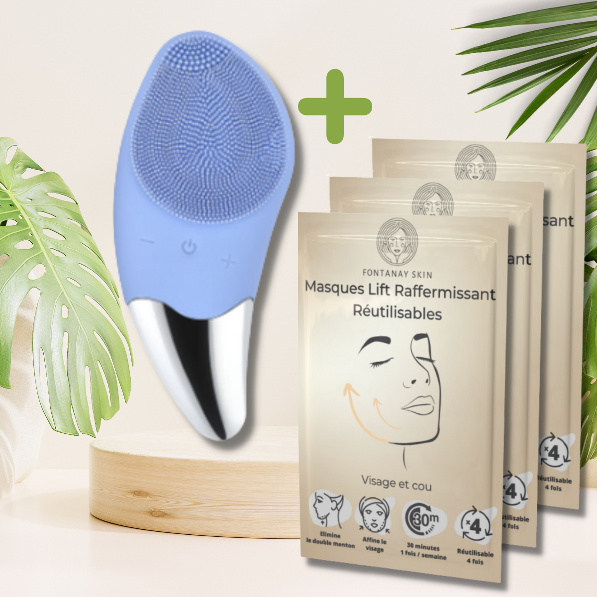 Facial Cleansing & Stimulating Silicone Brush Fontanay™
